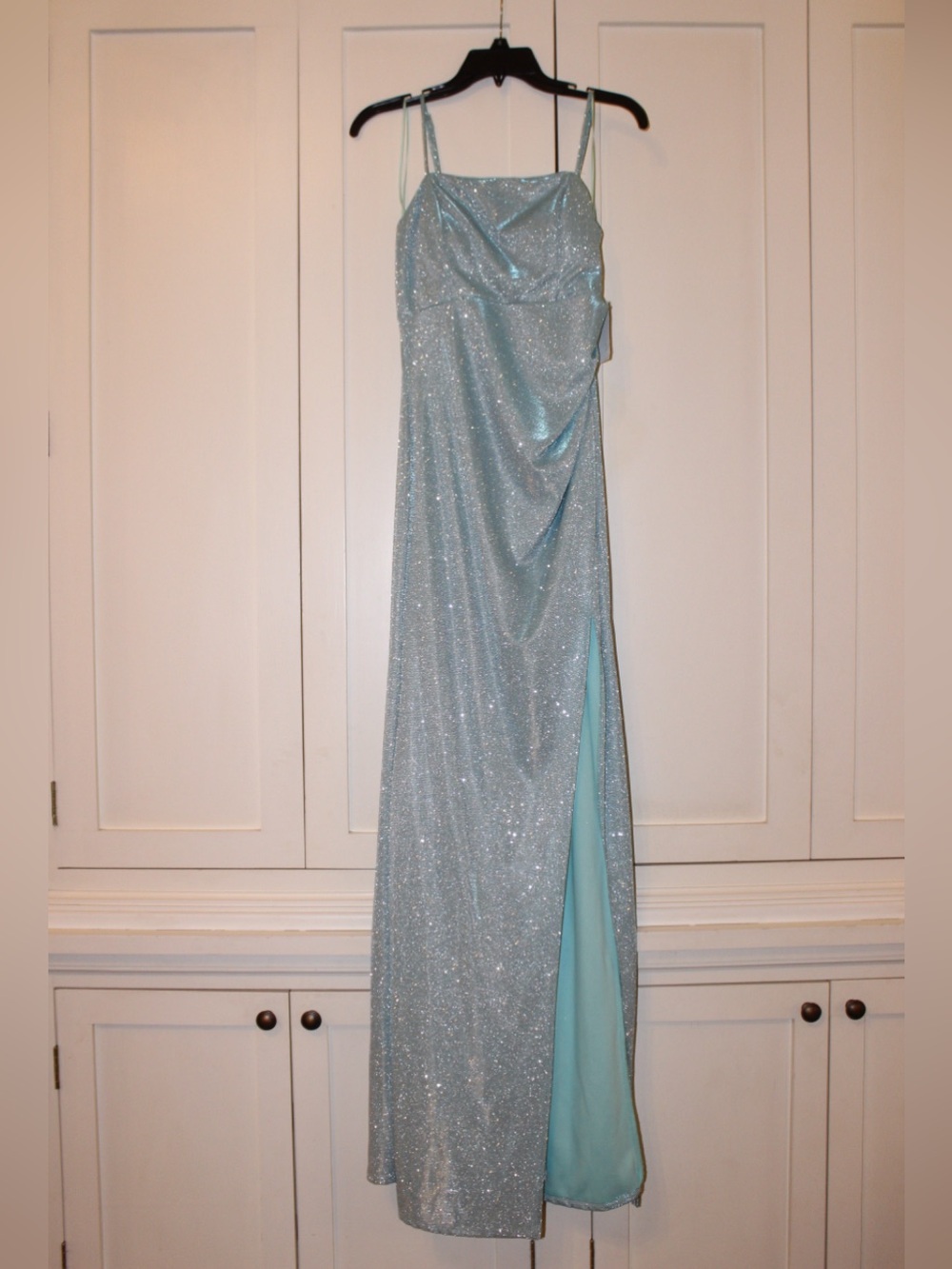 NWT Midnight Doll Light Blue Sparkly Formal Dress | Size 7